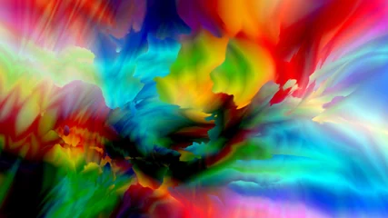 Crédence de cuisine en verre imprimé Mélange de couleurs abstract colorful background with hand
