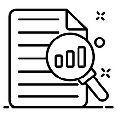 
Barchart under magnifier, case study in editable style 
