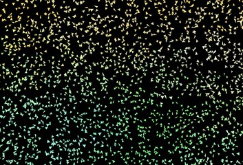 Dark Green, Yellow vector backdrop with lines, triangles.