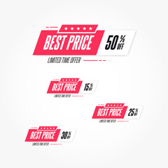 Best Price % Off Shopping Labels
