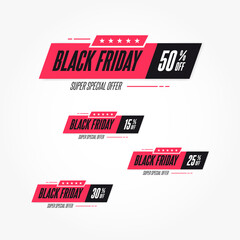 Black Friday % Off Shopping Labels