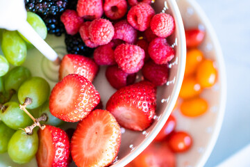 Cheese and fruit plate
