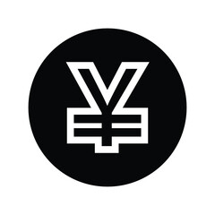 Currency exchange simple icon. Money Transfer sign. yen in rotation arrow symbol. Quality design elements.