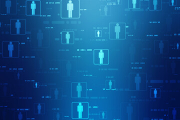Obraz premium Business Network concept Background,Social Networks and interaction concept Business Management Concept,Digital Abstract Technology background