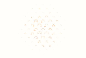 Light Brown vector pattern with rainbow elements.