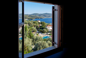 Vacations in Greece. Great view to Pagasitikos gulf and Pelion mountain