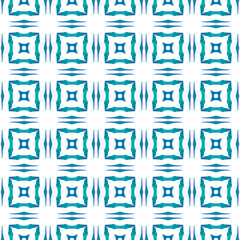 Ethnic hand painted  pattern. Blue brilliant boho 