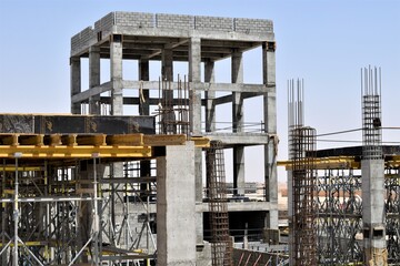 civil construction site Building in Oman. Ibri, Oman : 14-09-2020