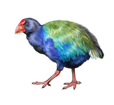 The takaht (Porphyrio hochstetteri)