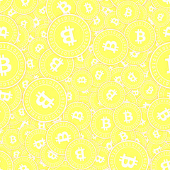 Bitcoin, internet currency gold coins seamless pat