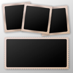 Retro Photo Frame On White Background. Vector illustration