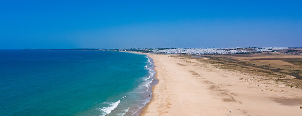 Beaches of Andalusia Atlantic coast with sand and clear water