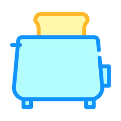 toaster fry bread color icon vector illustration