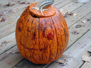pumpkin on wooden background