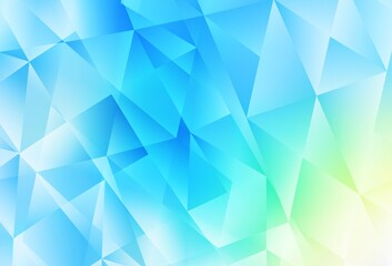 Light Blue, Green vector triangle mosaic background.