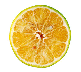 Calamansi or Green orange fruits isolated on white background
