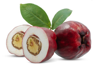 Malay apple fruit isolated on white background