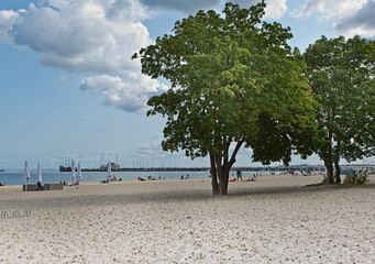 Baltic sea coast, Baltic sea and sandy beach on a summer day