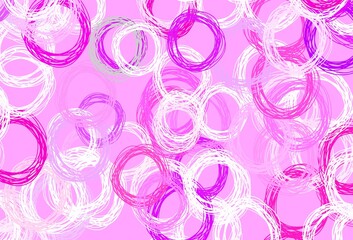 Light Pink, Red vector texture with disks.