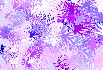 Fototapeta na wymiar Light Purple vector elegant background with branches.