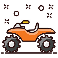 
Monster bike vector style, heavy bike in editable style 
