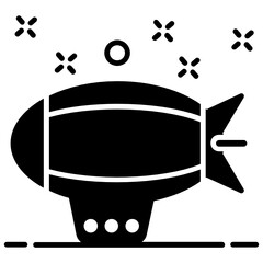 
Air blimp vector style, aerial vector in editable style  
