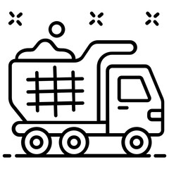 
Dump truck vector, vehicle for transporting garbage and waste 
