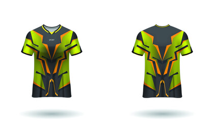 Sport design template  football jersey vector for football club. uniform front and back view.