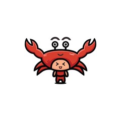 design cute cartoon of crab