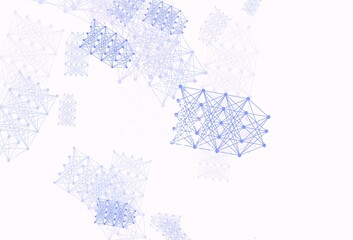 Fototapeta premium Light Purple vector texture with artificial intelligence concept.