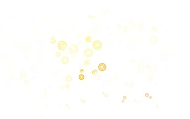 Light Orange vector pattern with spheres.