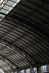 Ceiling of a train station