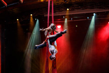 Aerialist  perform live in the show. © Artem