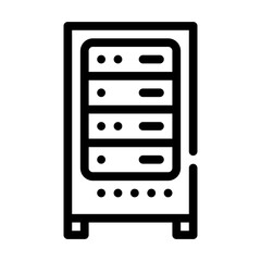 data center server line icon vector illustration