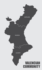Valencian Community map