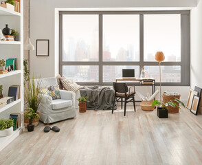 Fototapeta na wymiar Carpet interior room, empty area and home furniture design background.