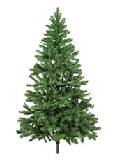 Artificial fir tree closeup on white background