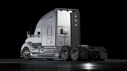 3D rendering of a brand-less generic truck