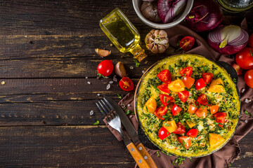 Homemade rustic style frittata