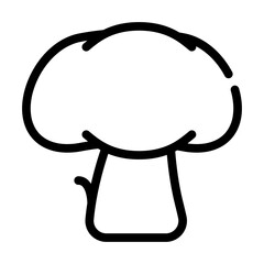 mushroom vegetable line icon vector symbol illustration