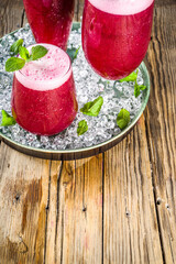 Summer berry red iced punch