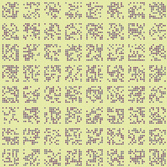 Abstract Color Halftone Dots generative art background illustration