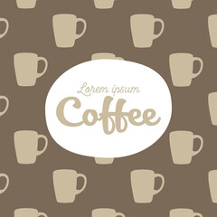 coffee mugs background vector design