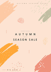 Geometrical Patterns for WebDesign. Autumn shopping eventillustration. Banner.
