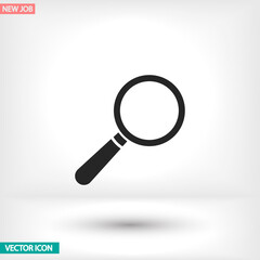 Loupe vector icon , lorem ipsum Flat design