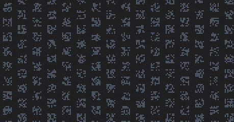 Abstract Color Halftone Dots generative art background illustration