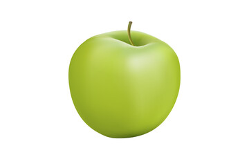 green apple isolated on white