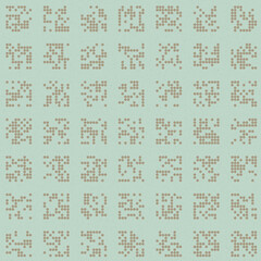 Abstract Color Halftone Dots generative art background illustration