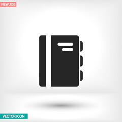 Book vector icon , lorem ipsum Flat design