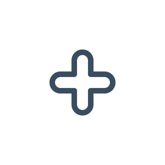 cross element help icons business logo, medical cross logo design. Stock vector illustration isolated on white background.